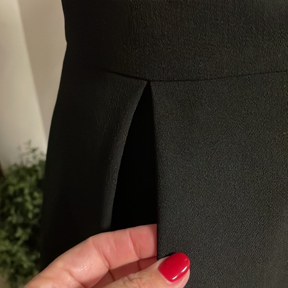 BCBGeneration cocktail V lace insert flare mini dress black deep V back size 6 - Picture 10 of 17